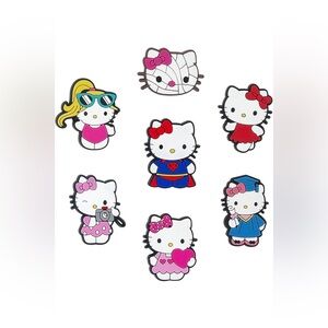 Hello Kitty Shoe Charms Croc Set of 7 New